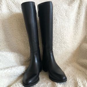 Steve Madden Black Boots with Blue and Red Detail✨